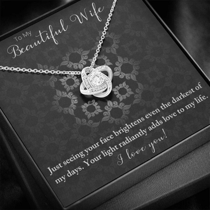 Special Romantic Gift To Wife - Pure Silver Pendant & Message Card | Combo Gift Box