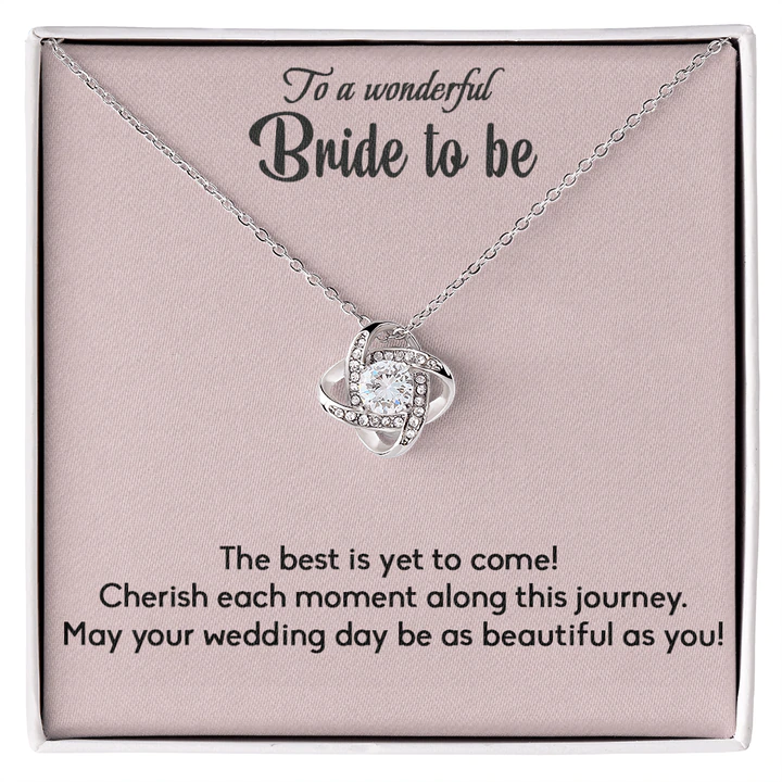 Special Gift Idea For Bride - Pure Silver Pendant With Message Card