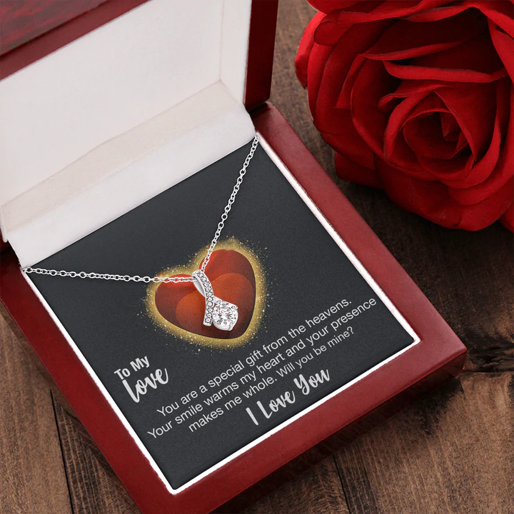 Special Proposal Gift For Girl - Pure Silver Pendant With Message Card