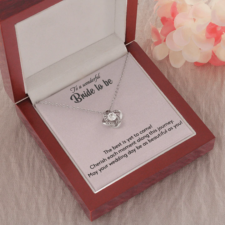 Special Gift Idea For Bride - Pure Silver Pendant With Message Card Rakva