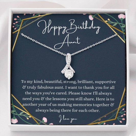 Aunt Necklace, Aunt Birthday Necklace, Gift For Auntie From Niece Nephew, Sentimental Gifts