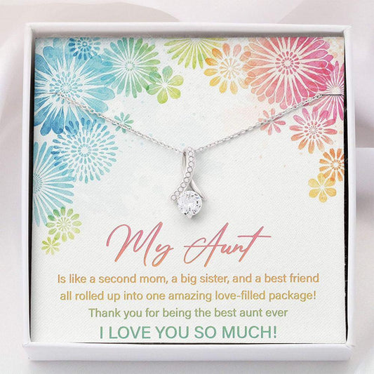 Aunt Necklace - Best Auntie Ever Necklace - Alluring Beauty Necklace With Gift Box