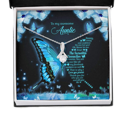 Aunt Necklace, Butterfly Gift For Your Awesome Auntie On Mother's Necklace