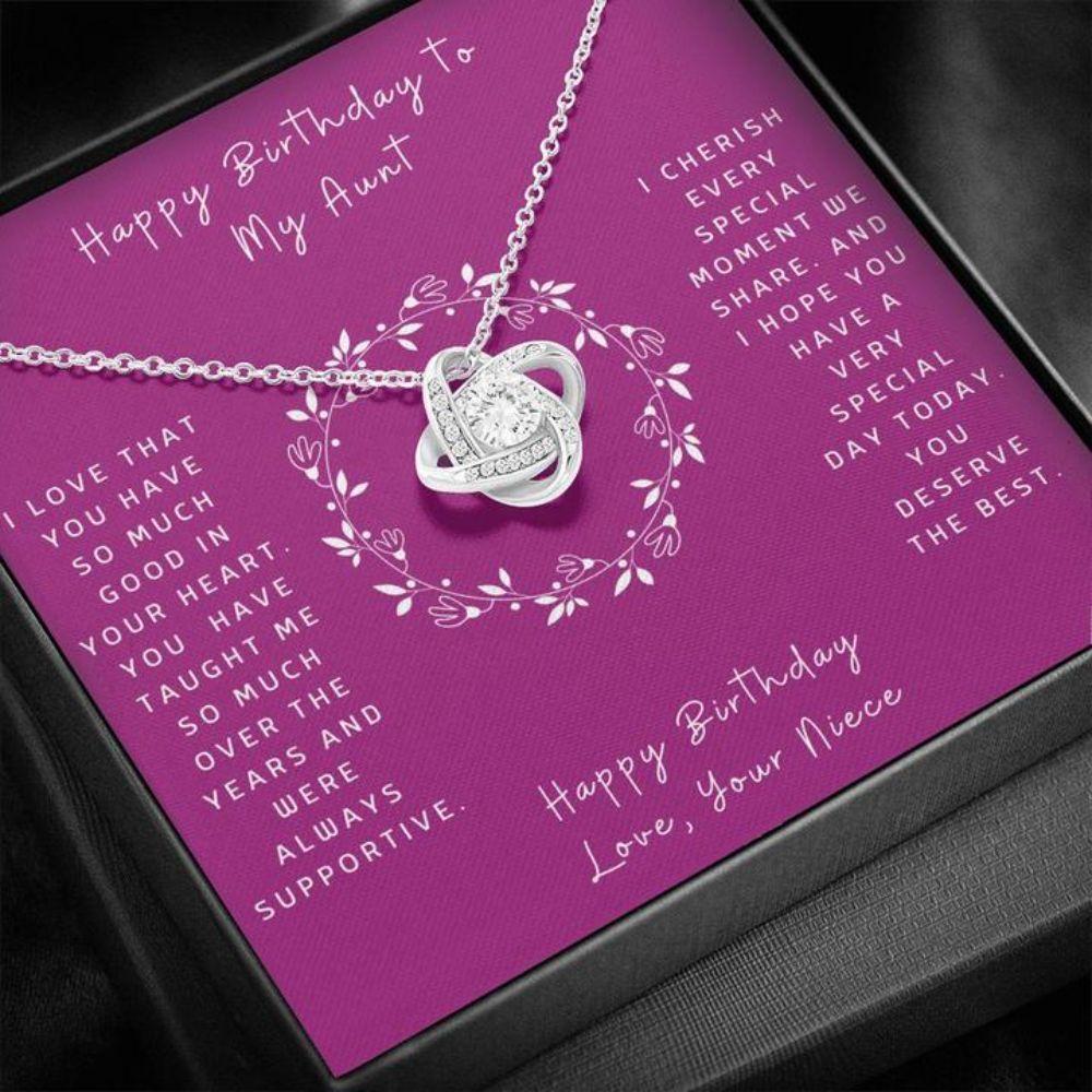 Aunt Necklace “ Gift For Aunt “ Gift Necklace Message Card “ Birthday To Aunt From Niece