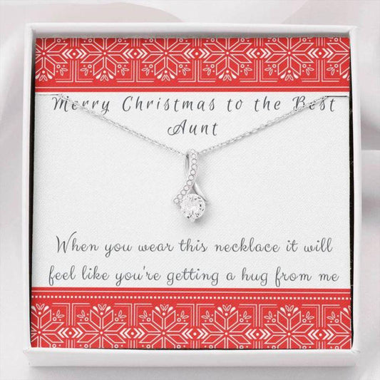 Aunt Necklace - Gift For Aunt - Necklace With Message Card Aunt Christmas Beauty Necklace