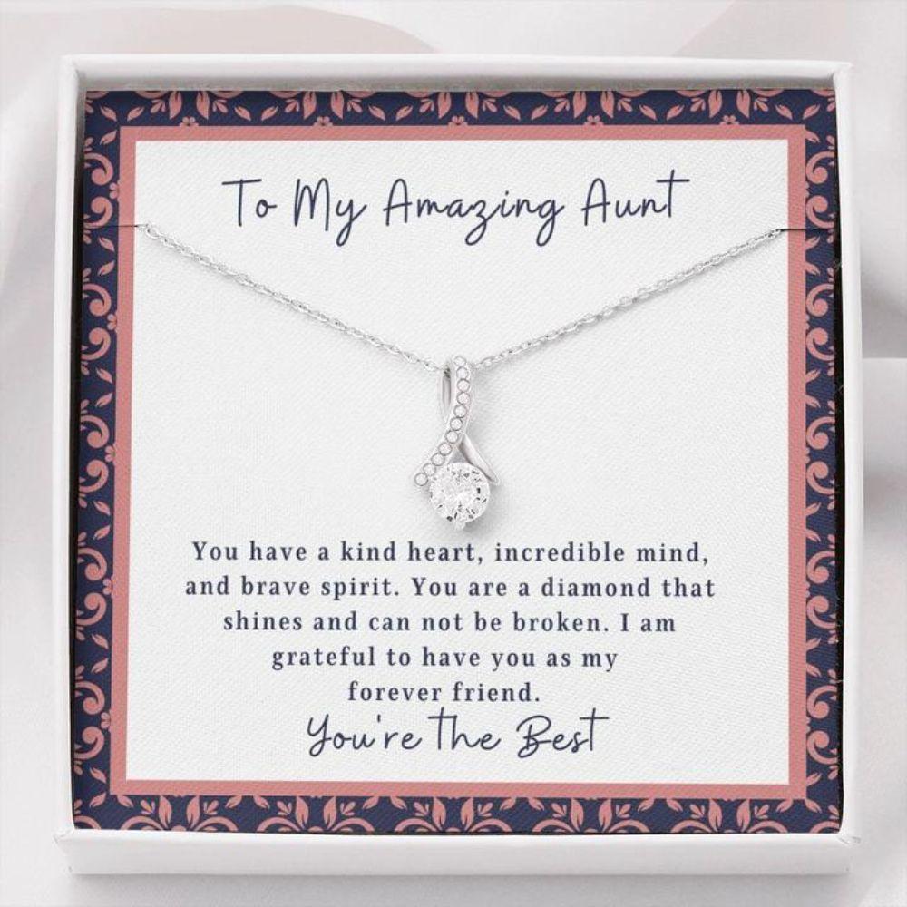 Aunt Necklace - Gift For Aunt - To My Aunt Kind Heart Necklace