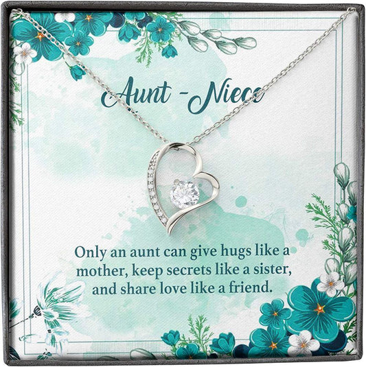 Aunt Necklace Gift For Her From Niece, Hug Keep Secret Love Like Mother Sister Friend Necklace Rakva