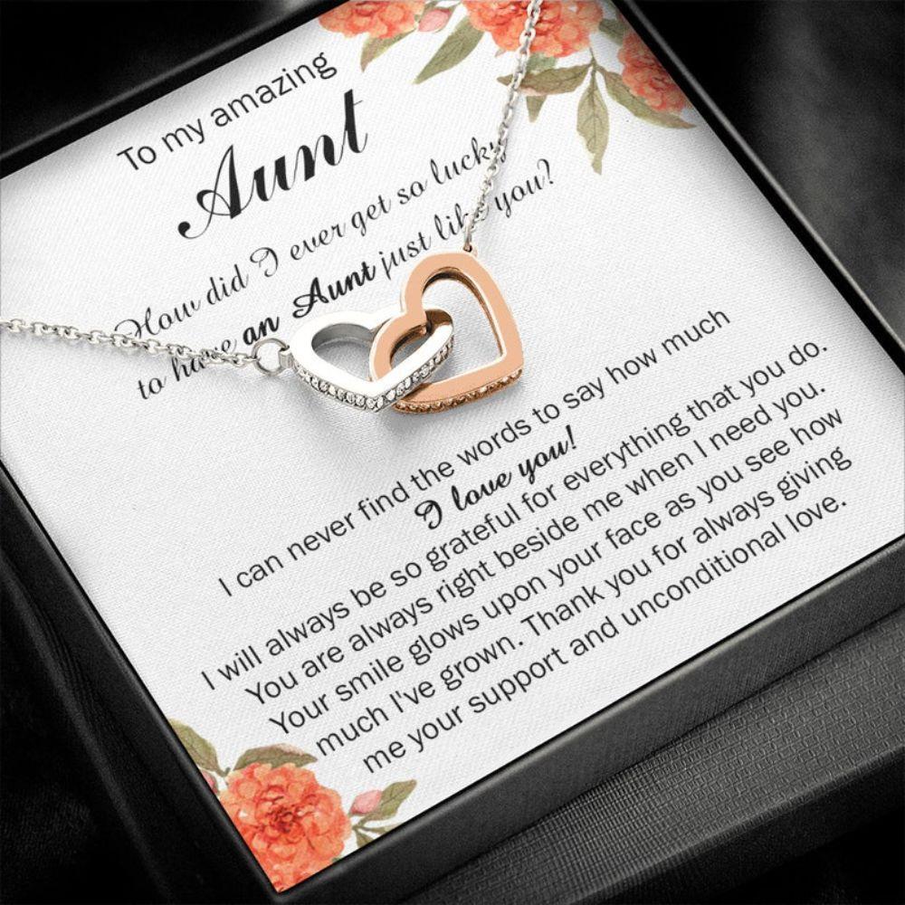 Aunt Necklace, To My Amazing Aunt Gift Necklace, Gift From Niece To Aunt On Mother's Day, Sentimental Present For Aunt, Jewelry For Aunt From Niece