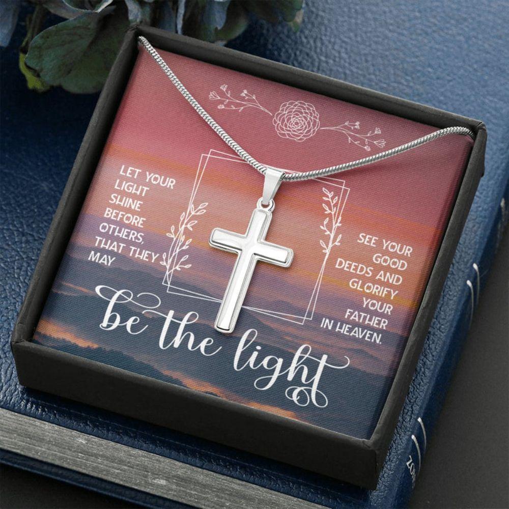 Sister Necklace, Be The Light Inspirational Necklace, Church Gift, Secret Sister Gift, Religious Gift