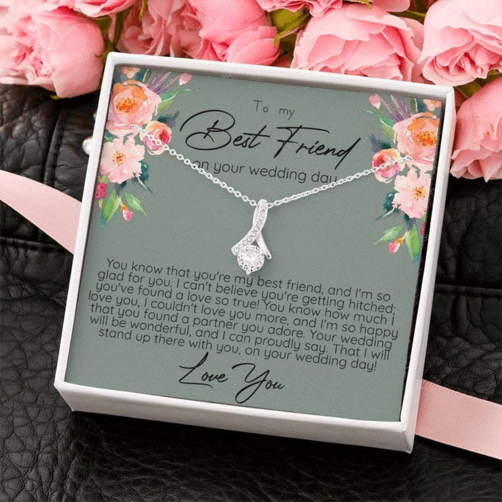 Friend Necklace, Best Friend Necklace Gift For Bride, Gift For Best Friend On Her Wedding Day