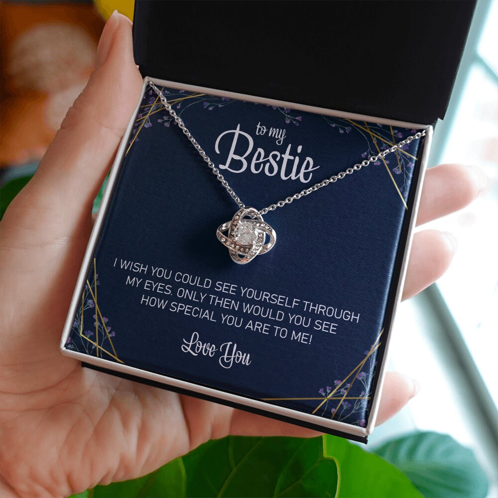 Best Friend Necklace, Gift For My Bestie I Wish You Would See Yourself Through My Eyes Necklace BFF Friendship Gift Best Friend