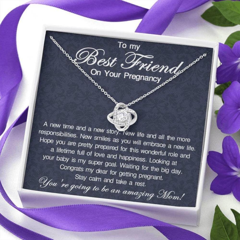 Best Friend Necklace, Pregnancy Gift For Friend, Best Friend Pregnancy Gift, Gift For First Time Mom, Pregnancy Gift For Best Friend, Expecting Mom Friend Gift