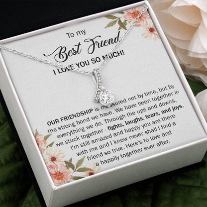 Best Friend Necklace, To My Best Friend Gift Necklace, Sentimental Gift For Best Friend On Anniversary, Meaningful Friendship Anniversary Gift For Bestie