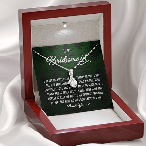 Best Friend Necklace, To My Bridesmaid Gift “ Alluring Beauty Necklace