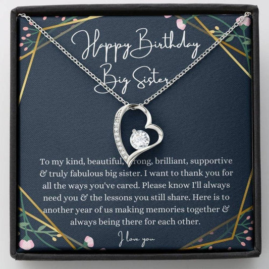 Sister Necklace, Big Sister Birthday Necklace Gift From Little Sister Little Brother, Sentimental Gifts