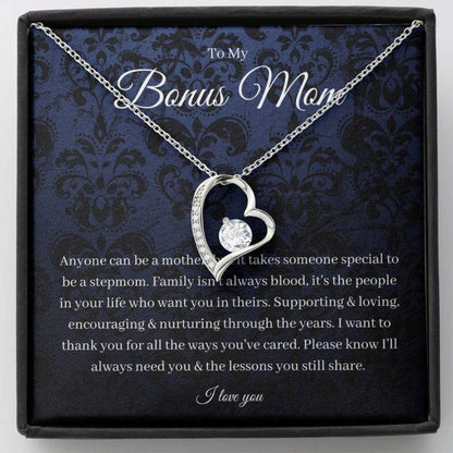 Stepmom Necklace, Bonus Mom Necklace, Gift For Stepmother, Stepmom, Unbiological Mom, Wedding Gift