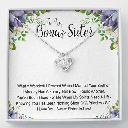 Sister Necklace, Bonus Sister Necklace Gift, Sister In Law Gift, Sister Of The Groom, Wedding, Bridesmaid
