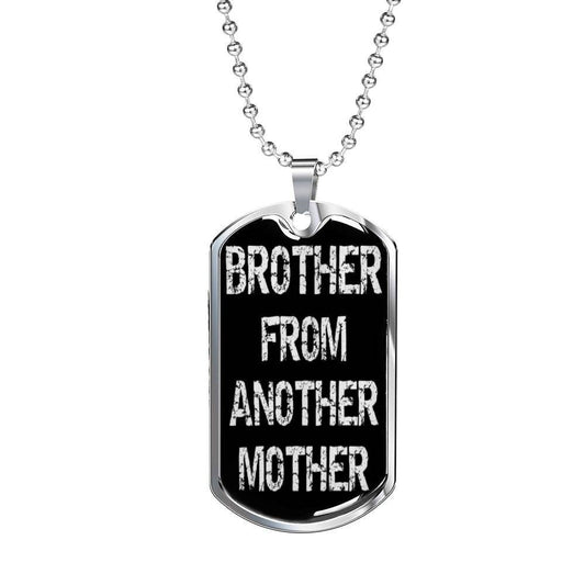 Brother Dog Tag Custom Picture, Brother From Another Mother Dog Tag Necklace For Family
