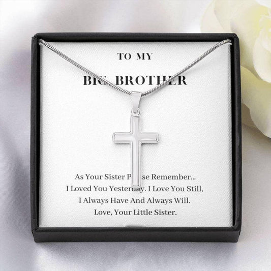 Brother Necklace, Always Will Love You, Birthday Gift For Brother, To My Big Brother Necklace, Present For Big Brother