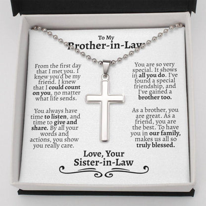 Brother Necklace, Brother In Law Gifts, Christmas Gifts For A Brother In Law, Birthday Necklace Gift For Brother In Law
