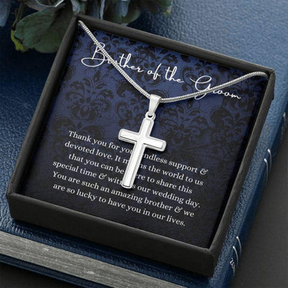 Brother Necklace, Brother Of The Groom Necklace Gift, Wedding Gift From Bride And Groom, Bridal Party Thank You Gift