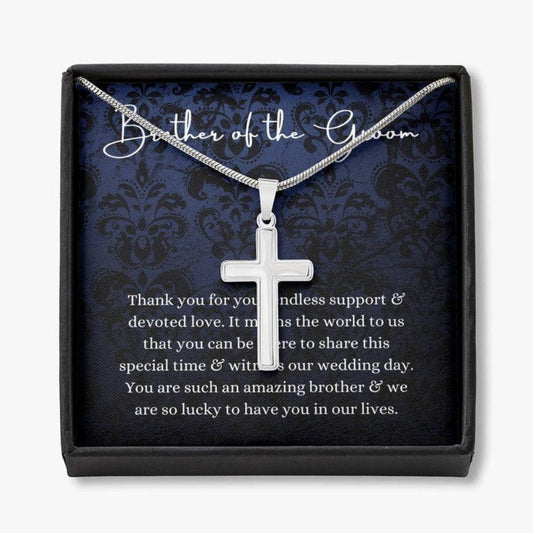 Brother Necklace, Brother Of The Groom Necklace Gift, Wedding Gift From Bride And Groom, Bridal Party Thank You Gift
