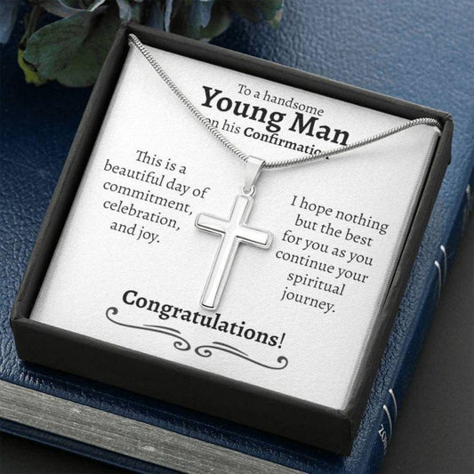 Son Necklace, Confirmation Necklace Gift For Boy, Gift From Sponsor, Catholic Confirmation Gift For Boy Rakva