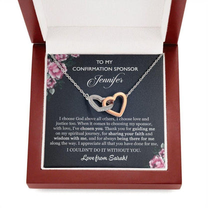 Confirmation Sponsor Necklace, Meaningful Gift For Female Confirmation Sponsor, Confirmation Sponsor Jewelry, Personalized Confirmation Gift