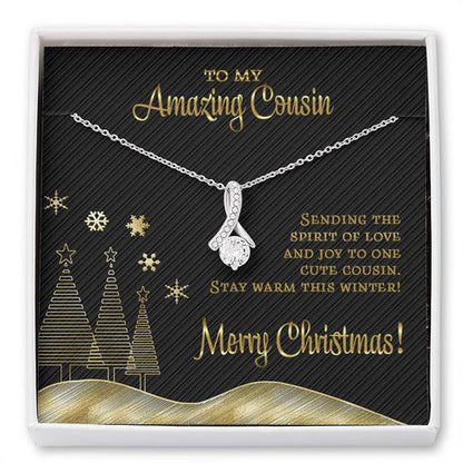 Cousin Necklace, To My Amazing Cousin Christmas Necklace