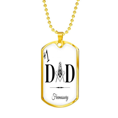 Dad Dog Tag, #1 Dad Father’S Day Dog Tag Necklace, Gift For Dad Father
