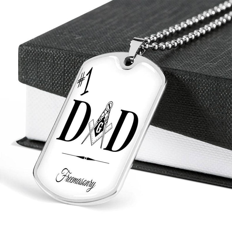 Dad Dog Tag, #1 Dad Father’S Day Dog Tag Necklace, Gift For Dad Father Rakva