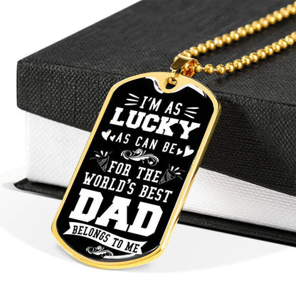 Dad Dog Tag, Birthday Dog Tag For Dad, Military Dog Tag Necklace For Dad