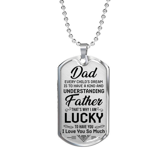 Dad Dog Tag, Father's Day Dog Tag Necklace Gift For Father