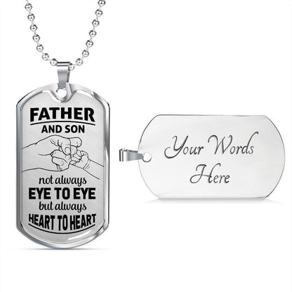Dad Dog Tag, Father’S Day Dog Tag Necklace Gift For Father From Son Gift To Son From Father Rakva