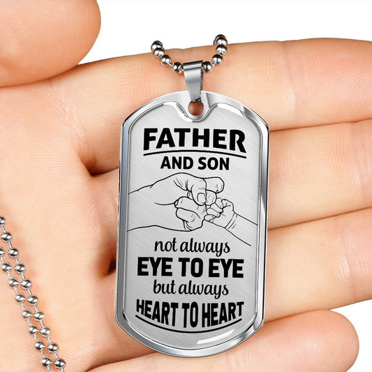 Dad Dog Tag, Father's Day Dog Tag Necklace Gift For Father From Son Gift To Son From Father