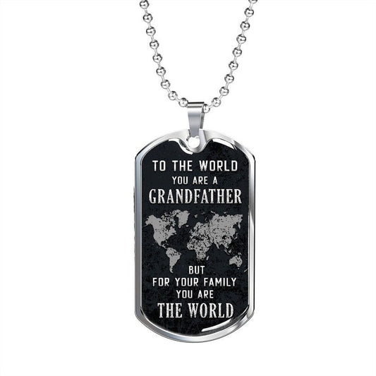 Dad Dog Tag, Father's Day Dog Tag Necklace - Gift - Grandfather - Dad - Father/ Fathers Day - Gift For Him - Chain