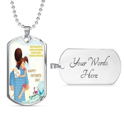 Dad Dog Tag Custom Picture Father’S Day, I Love You Daddy Father’S Day For Dad Necklace Rakva