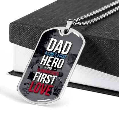 Dad Dog Tag Father’S Day Necklace, Gift For Dad, Daddy Gift, Father’S Day Gift, Husband Boyfriend Dad Engraved Dog Tag Rakva