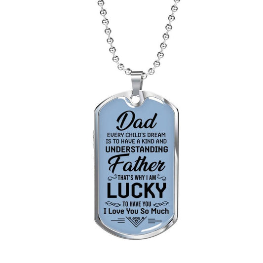 Dad Dog Tag, Gift For Dad, Father's Day Necklace, Necklace For Dad, Gift For Father's Day