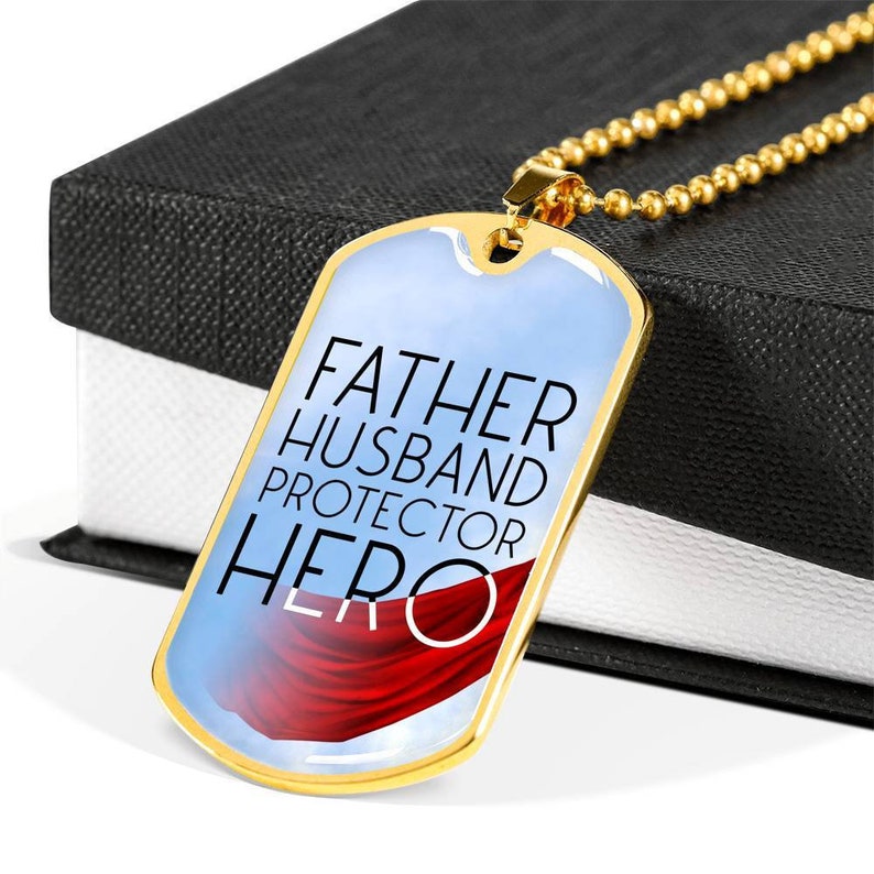 Dad Dog Tag, Gift For Dad, Personalized Gift For Fathers Day, Hero Dog Tag Necklace