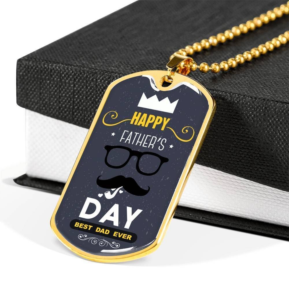 Dad Dog Tag Custom Picture Father’S Day Gift, Happy Father’S Day Dog Tag Military Chain Necklace For Dad Dog Tag-1 Rakva