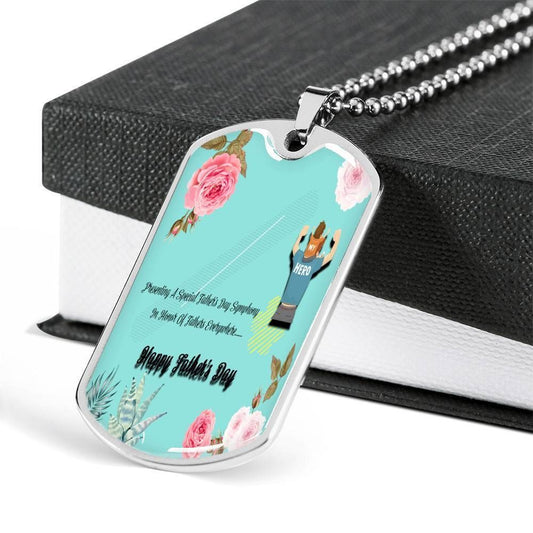 Dad Dog Tag Custom Picture, Happy Father's Day Dog Tag Military Chain Necklace For Dad Dog Tag-3