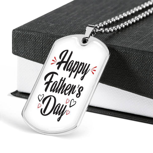Dad Dog Tag Custom Picture, Happy Father's Day Dog Tag Military Chain Necklace For Dad Dog Tag-4
