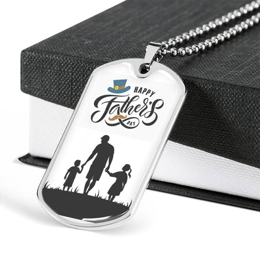 Dad Dog Tag Custom Picture, Happy Father's Day Dog Tag Military Chain Necklace For Dad Dog Tag-6