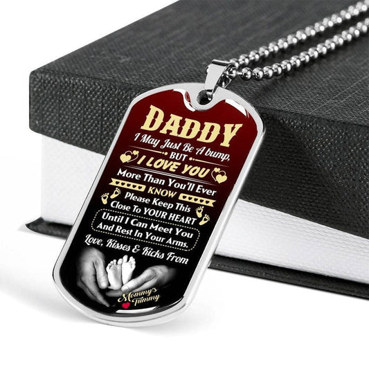 Dad Dog Tag, Husband Father's Day Dog Tag Necklace, Daddy Gift From Unborn Baby, New Dad Gift, New Dad Gift From Wife