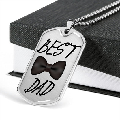 Dad Dog Tag, Kids To Dad : Best Dad Father’S Day Dog Tag Necklace, Gift For Dad Rakva