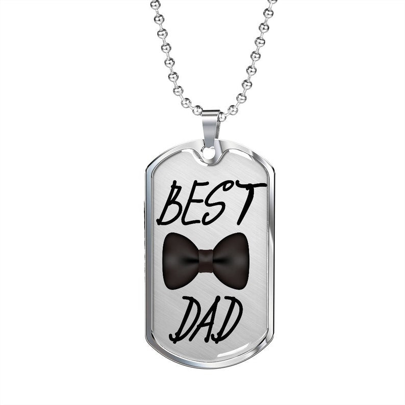 Dad Dog Tag, Kids To Dad : Best Dad Father's Day Dog Tag Necklace, Gift For Dad