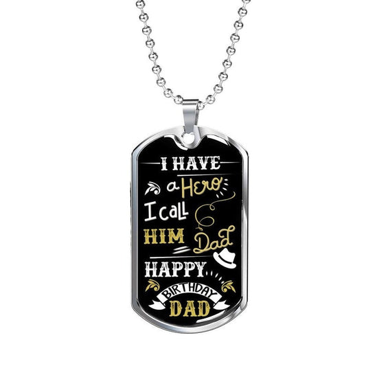 Dad Dog Tag Necklace, Military Dog Tag Necklace, Personalized Gift For Father, Birthday Gift, Gift For Father, Son Gift
