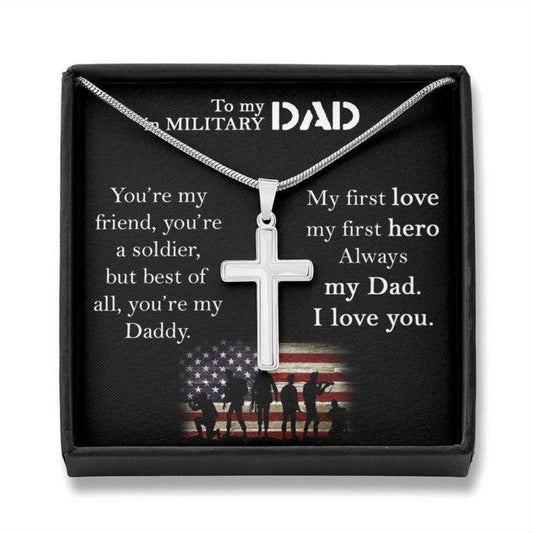 Dad Necklace, Father Neckacle Gift In Military, Gift For Dad From Son And Daughter, Army Dad Gift On 4th July