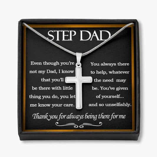 Dad Necklace, Father's Day Gift For Step-Dad, Necklace For Step Dad, Stepfather Gift From Stepdaughter And Stepson